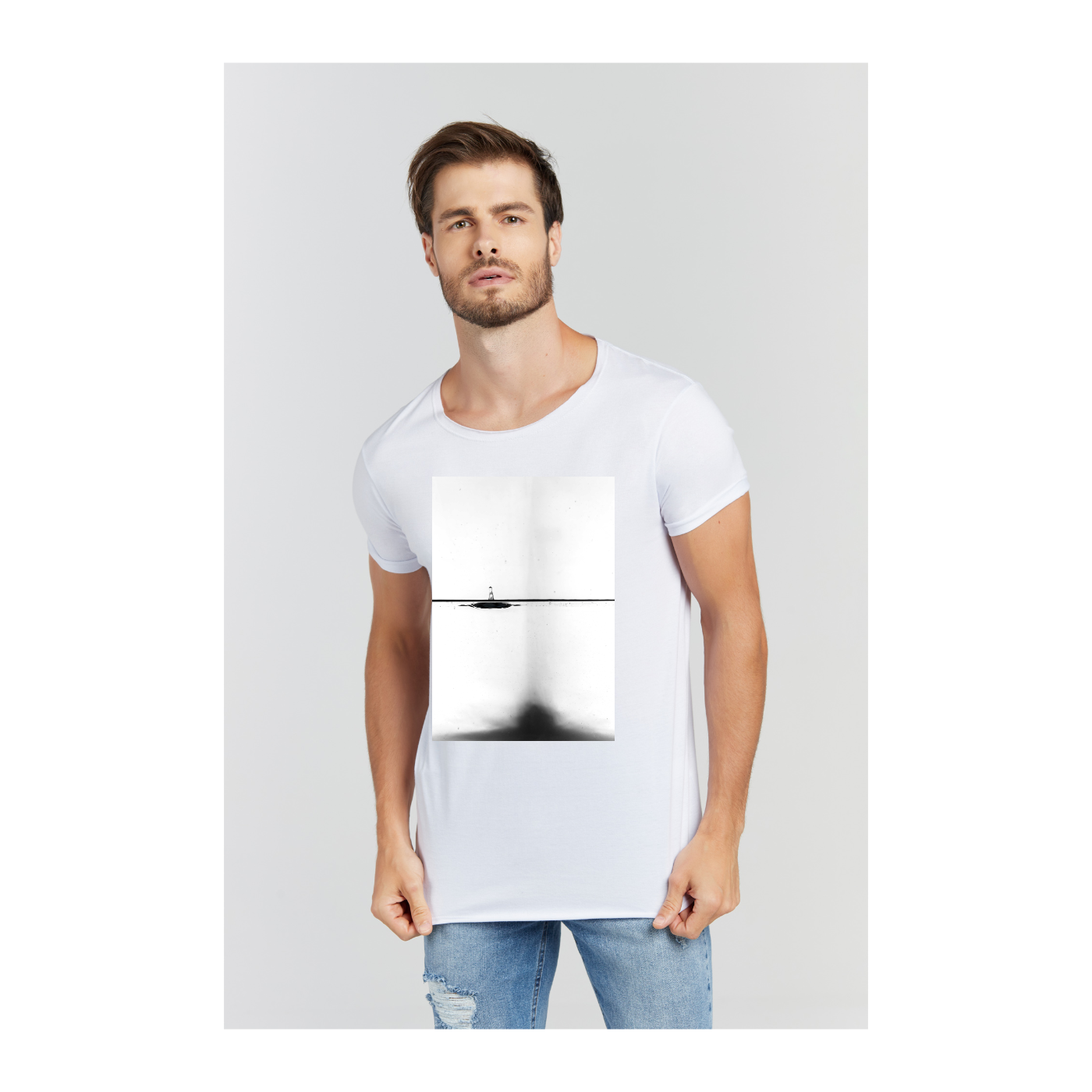 Camiseta Longline Branco