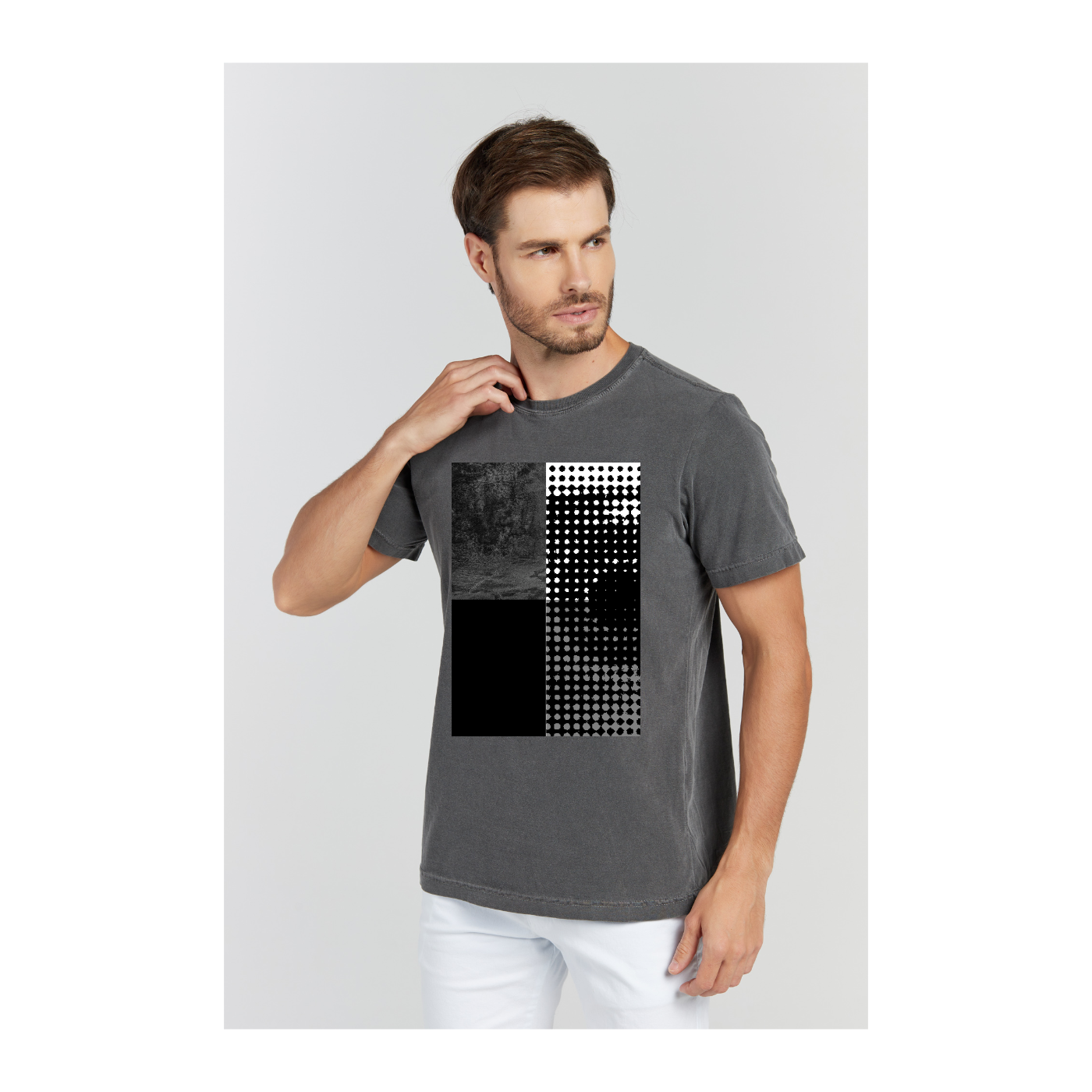 Camiseta Estonada Cinza Chumbo