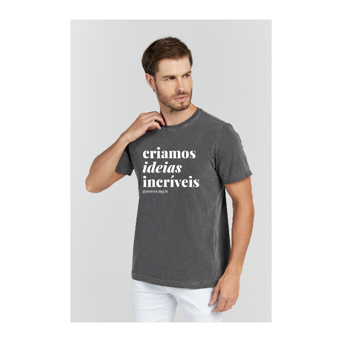 Camiseta Estonada Cinza Chumbo