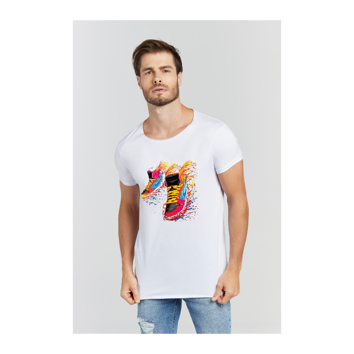 Camiseta Longline Branco