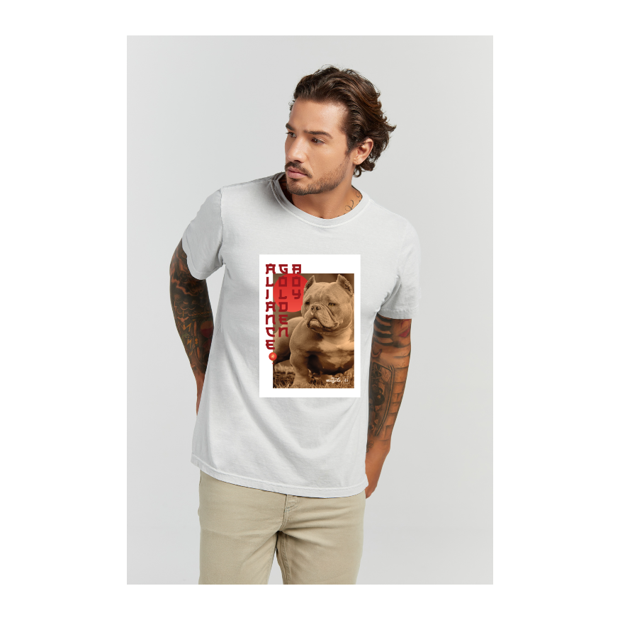 Camiseta Estonada Branco Gelo