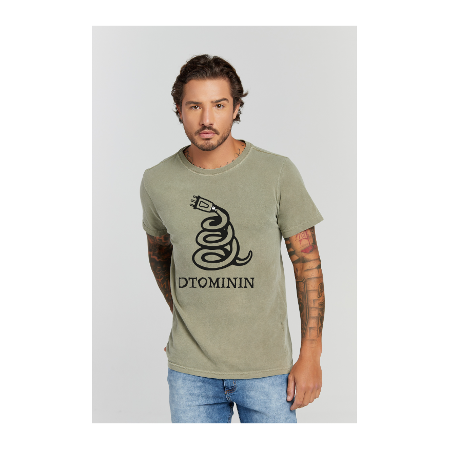 Camiseta Estonada Verde Militar