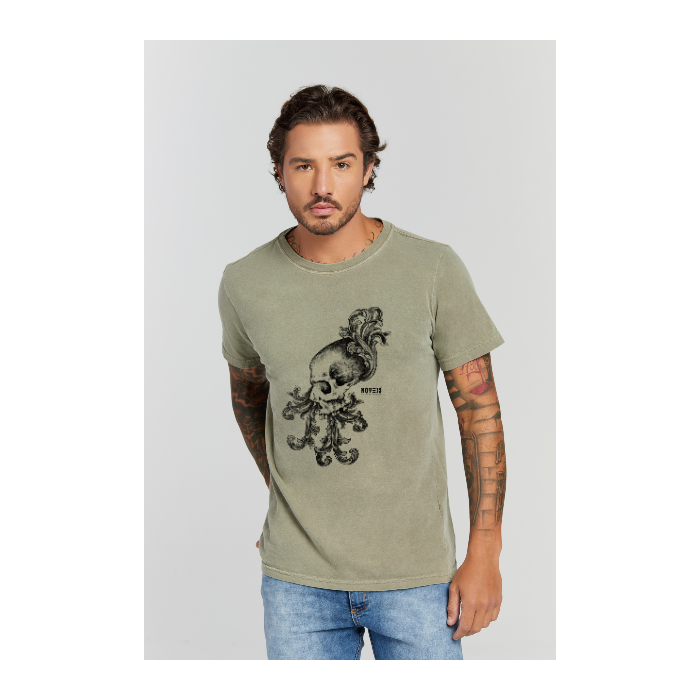Camiseta Estonada Verde Militar