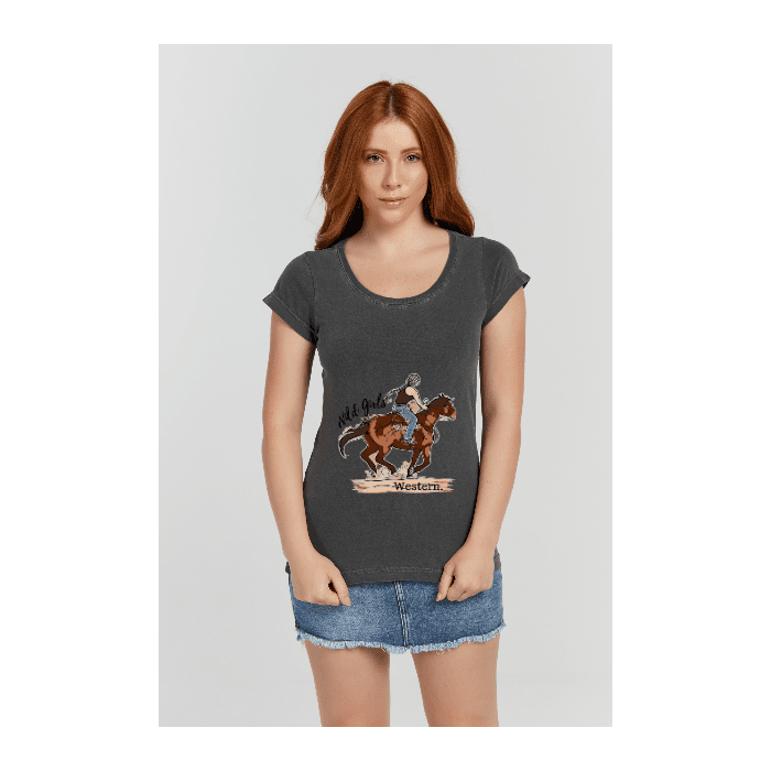 Baby long Estonada Cinza Chumbo - VB Camisetas