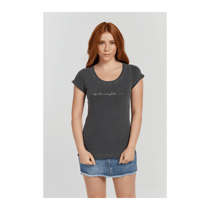 Baby long Estonada Cinza Chumbo - VB Camisetas