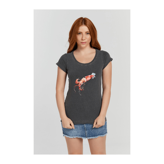 Baby long Estonada Cinza Chumbo - VB Camisetas