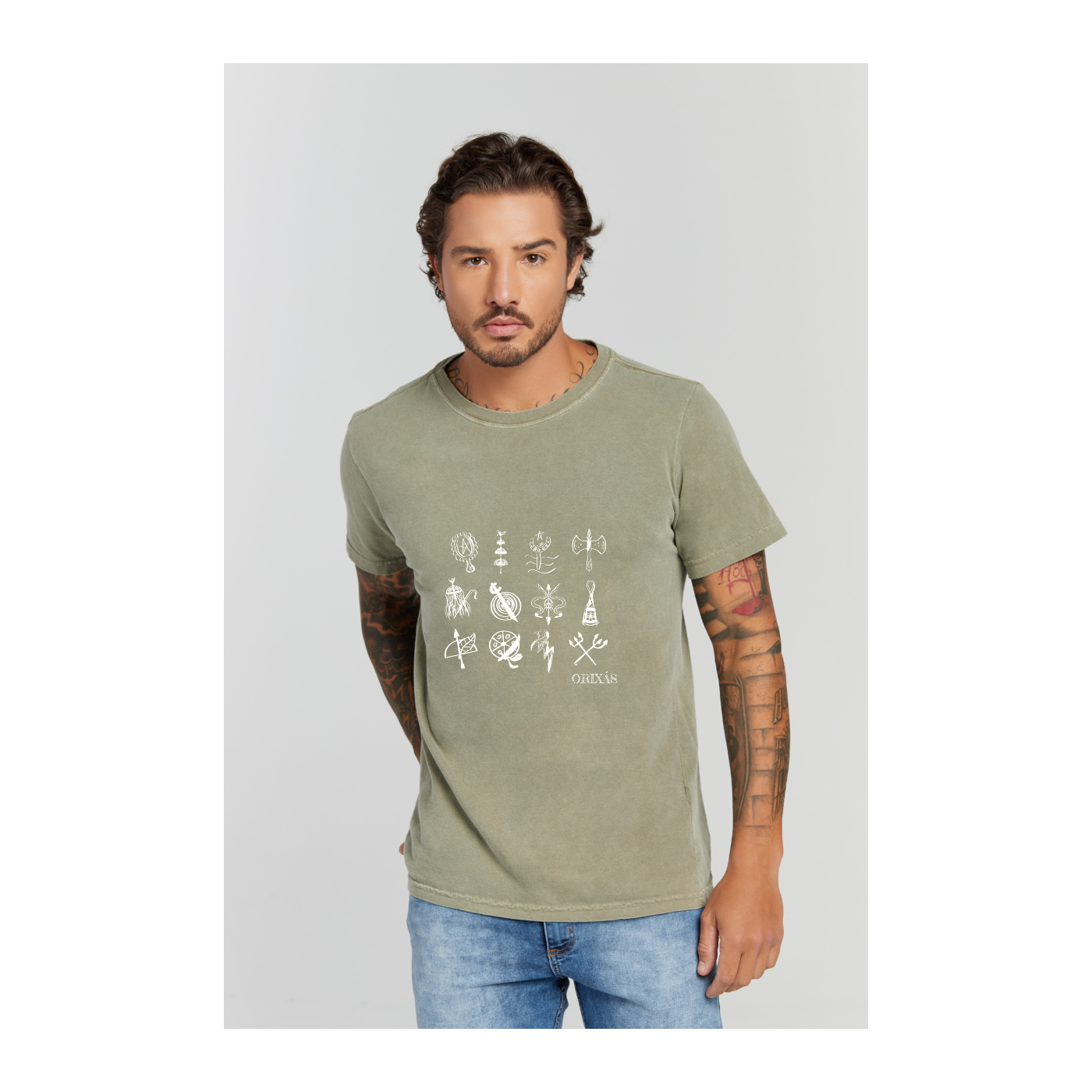 Camiseta Estonada Verde Militar