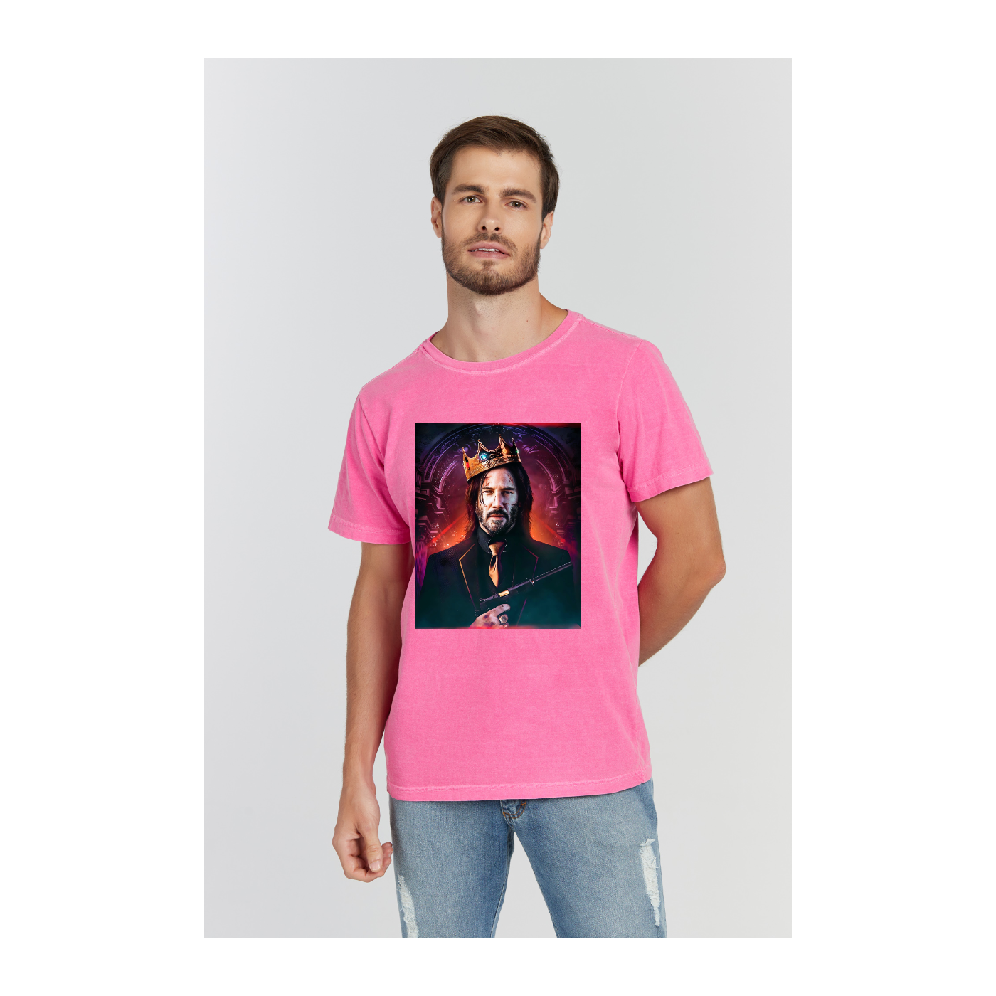 Camiseta Estonada Rosa Pink