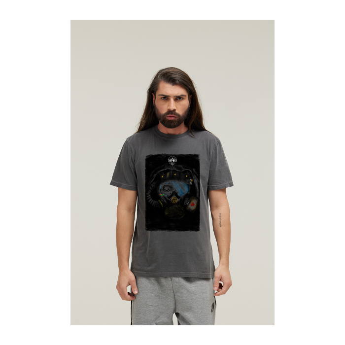 Camiseta Estonada Cinza Chumbo