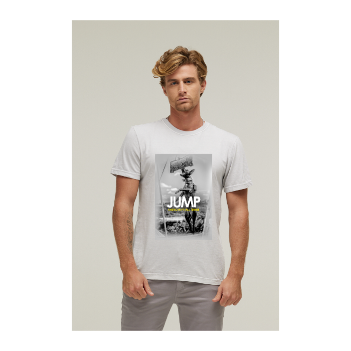 Camiseta Estonada Branco Gelo