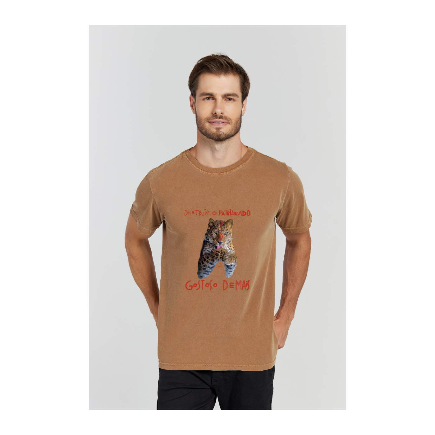 Camiseta Estonada Marrom