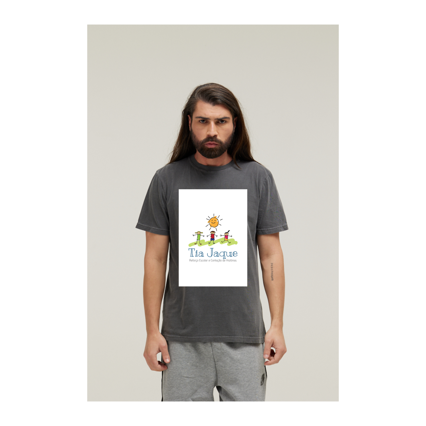 Camiseta Estonada Cinza Chumbo