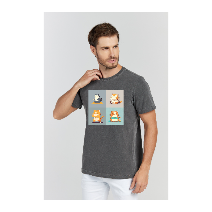 Camiseta Estonada Cinza Chumbo