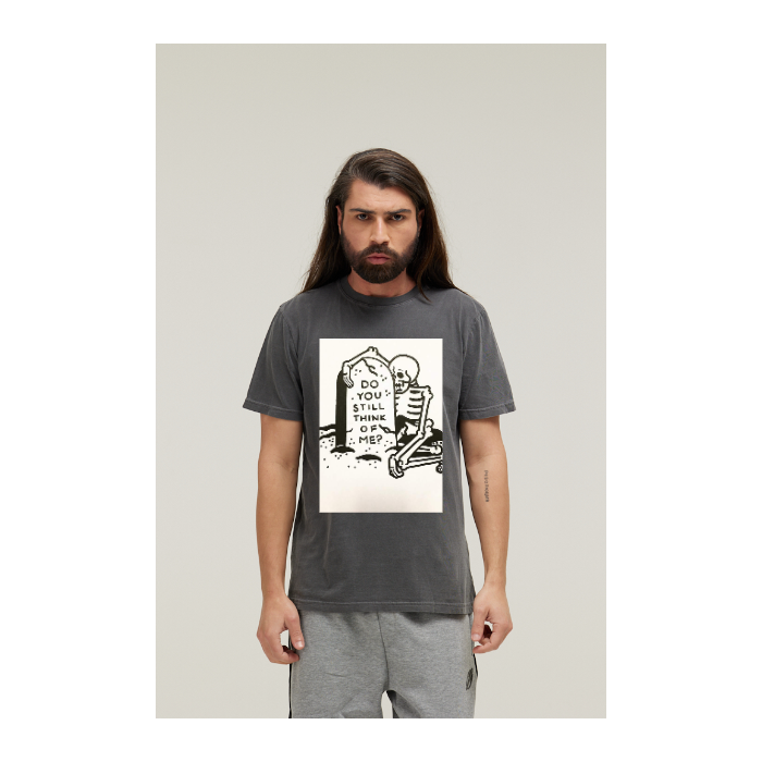 Camiseta Estonada Cinza Chumbo