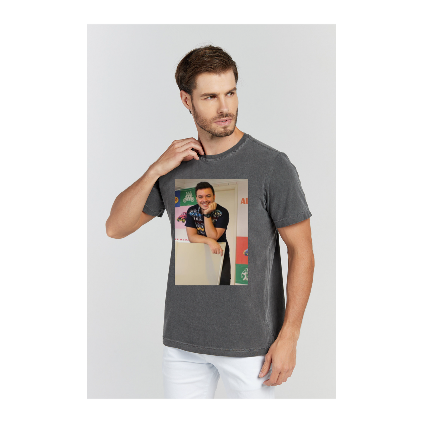 Camiseta Estonada Cinza Chumbo