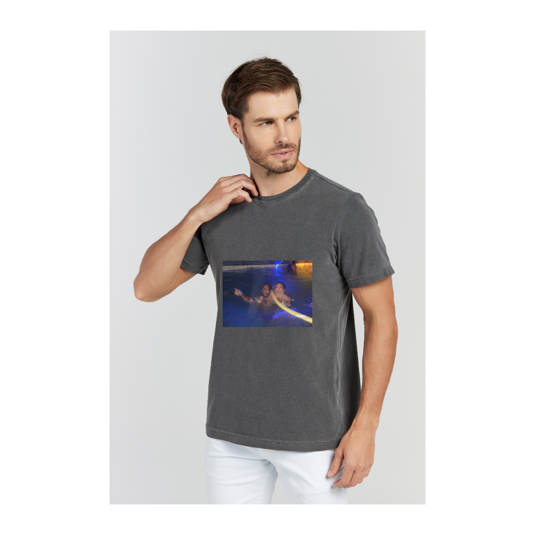 Camiseta Estonada Cinza Chumbo