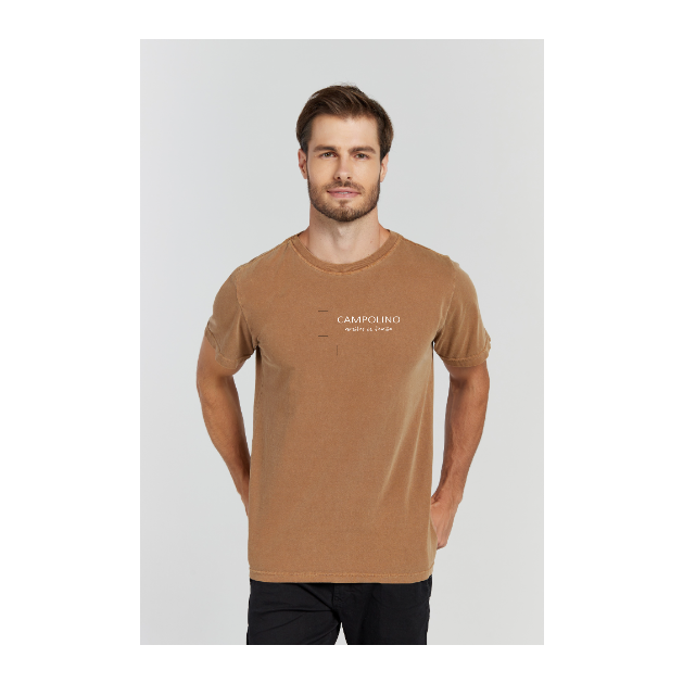 Camiseta Estonada Marrom