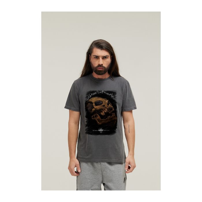 Camiseta Estonada Cinza Chumbo