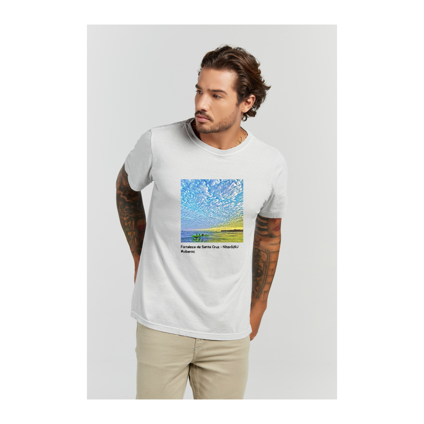 Camiseta Estonada Branco Gelo