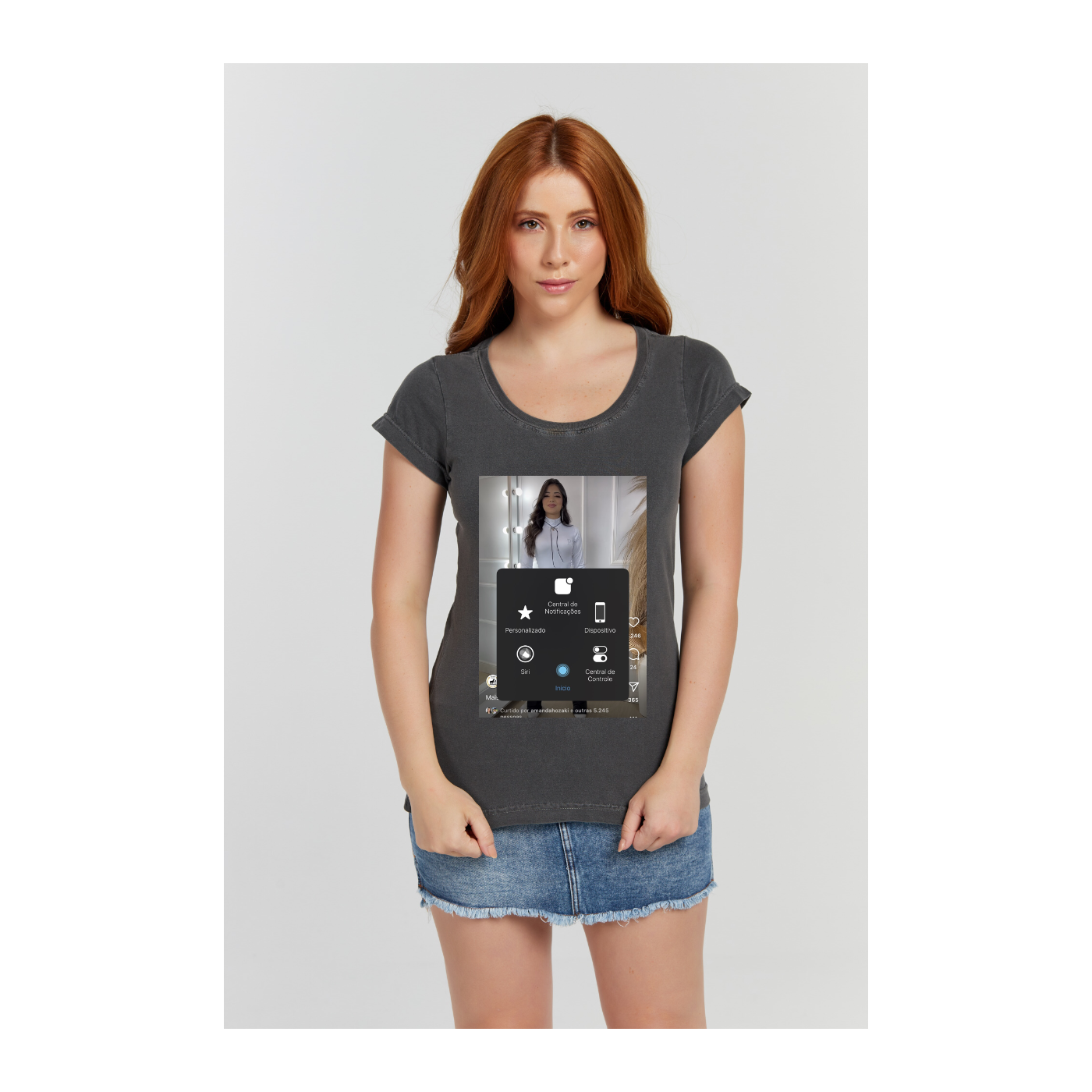 Baby long Estonada Cinza Chumbo