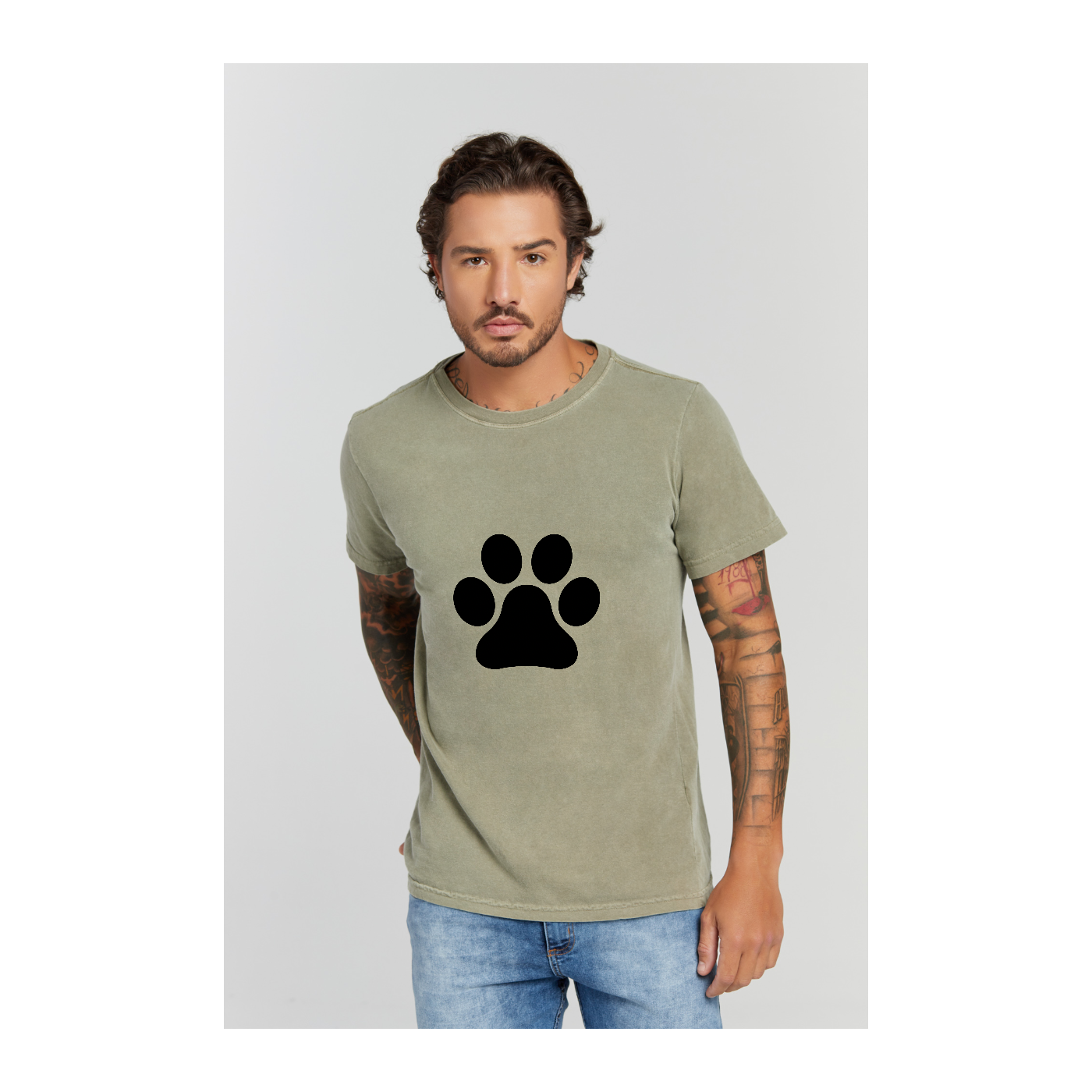 Camiseta Estonada Verde Militar