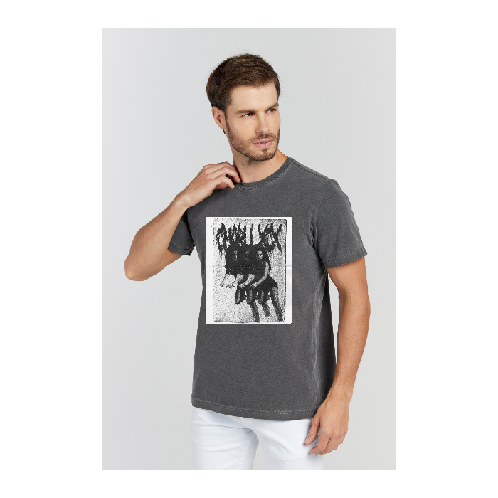 Camiseta Estonada Cinza Chumbo