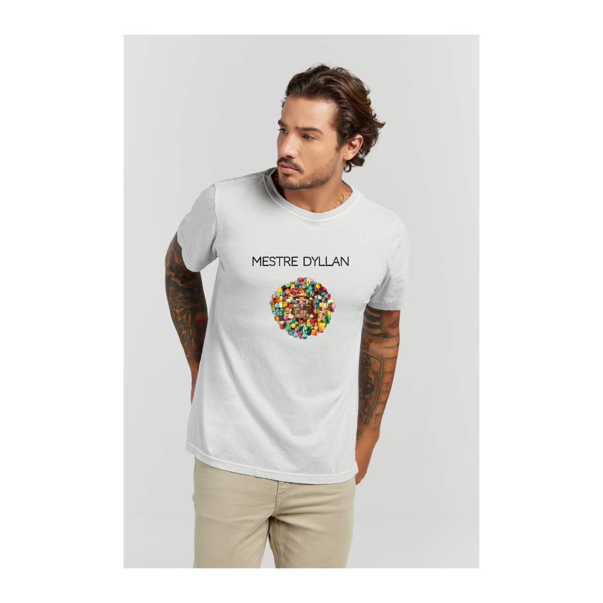 Camiseta Estonada Branco Gelo
