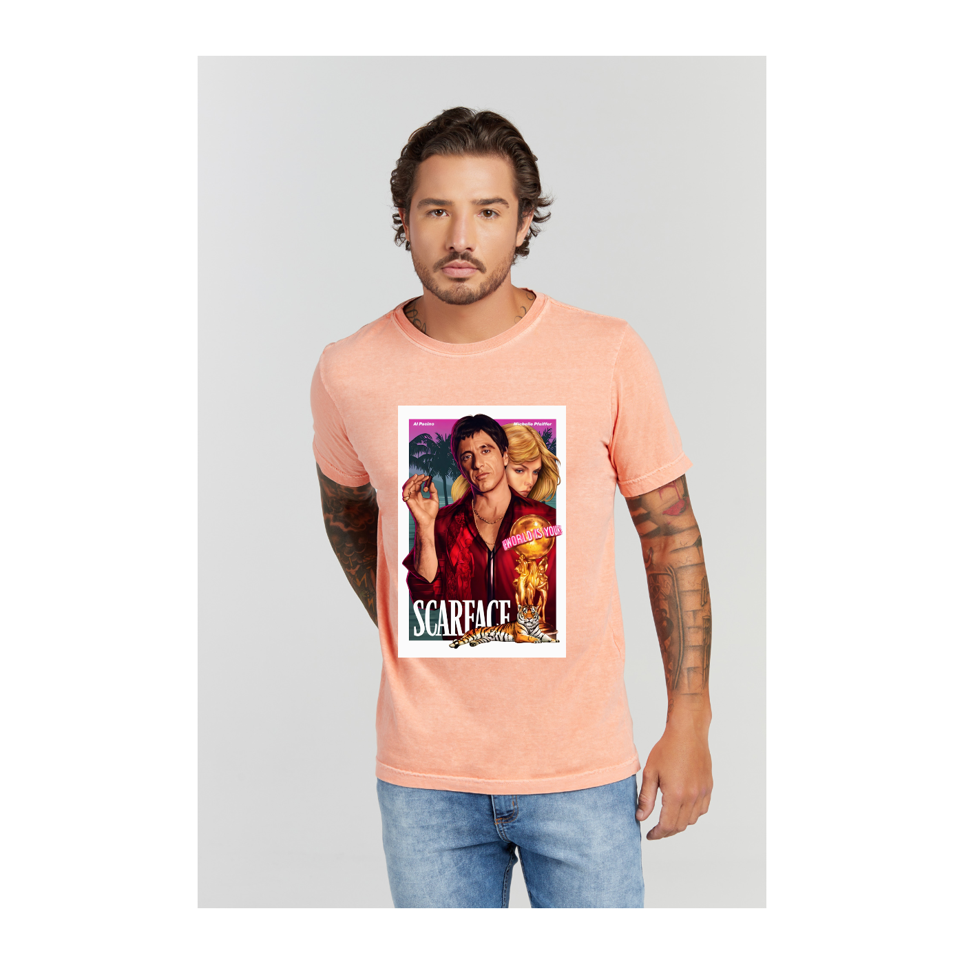 Camiseta Estonada Laranja