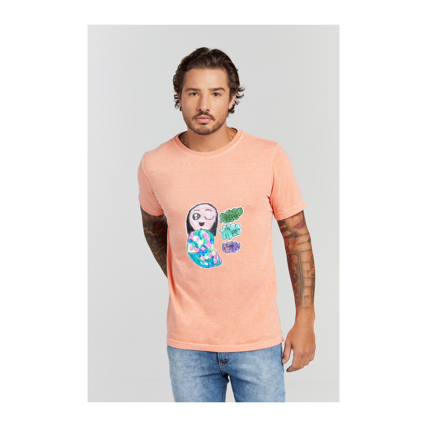Camiseta Estonada Laranja