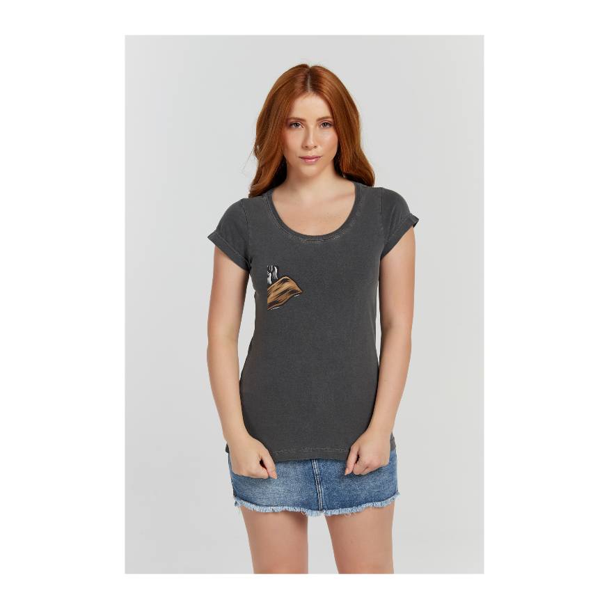 Baby long Estonada Cinza Chumbo