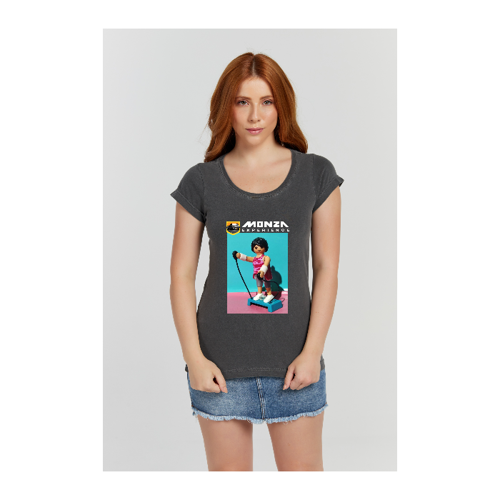 Baby long Estonada Cinza Chumbo