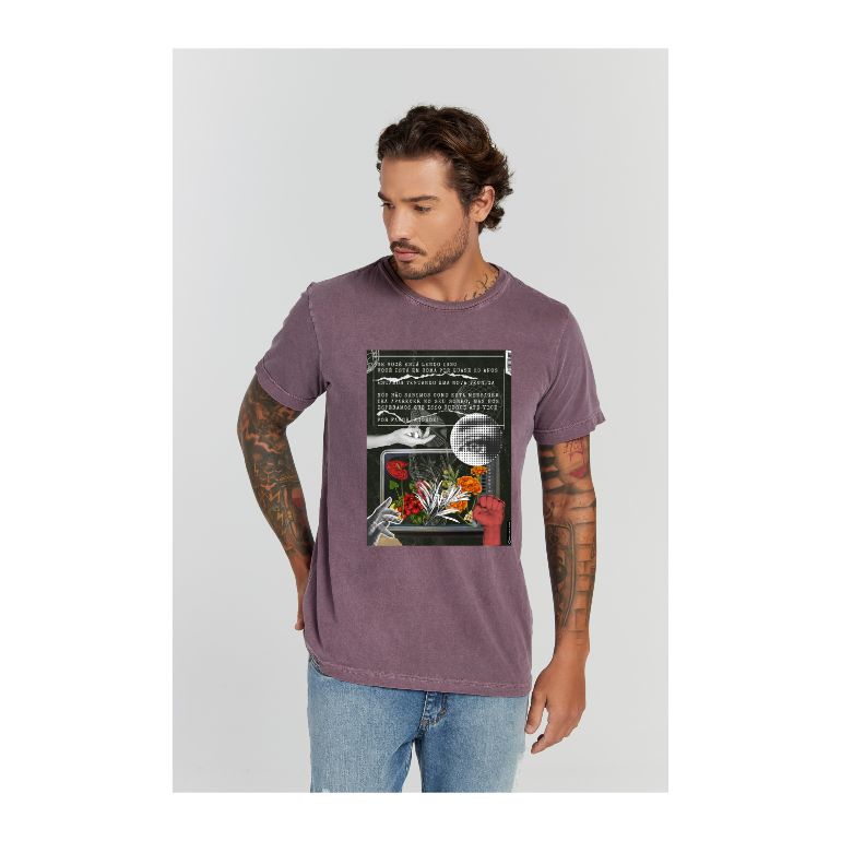 Camiseta Estonada Roxo