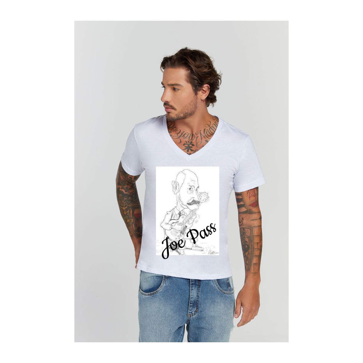 Camiseta Premium Branco Decote V