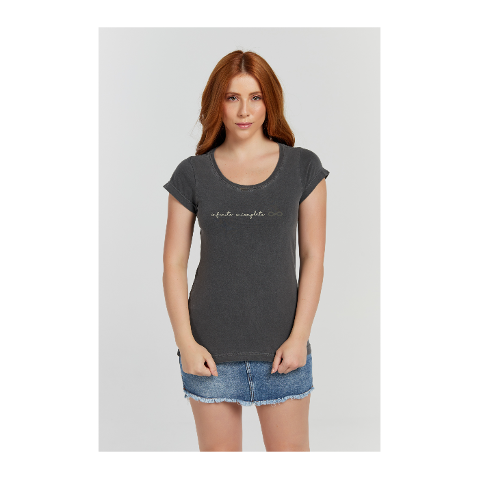 Baby long Estonada Cinza Chumbo