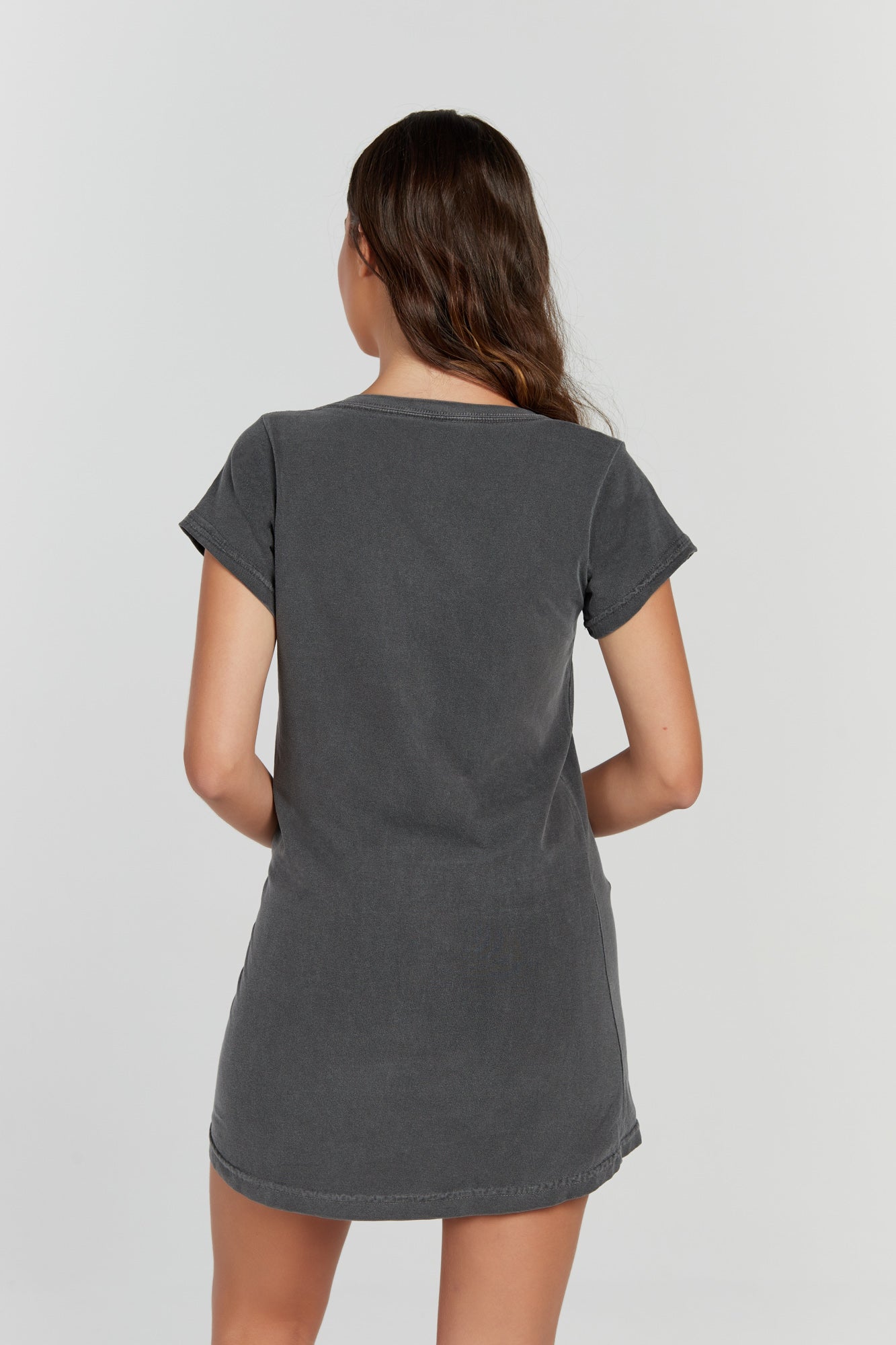 Vestido Estonado Cinza Chumbo