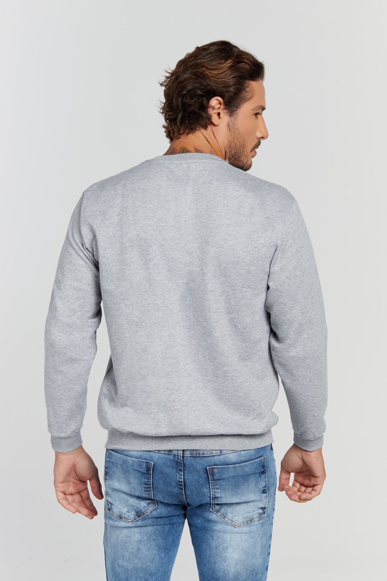 Moletom Blusão Cinza Mescla