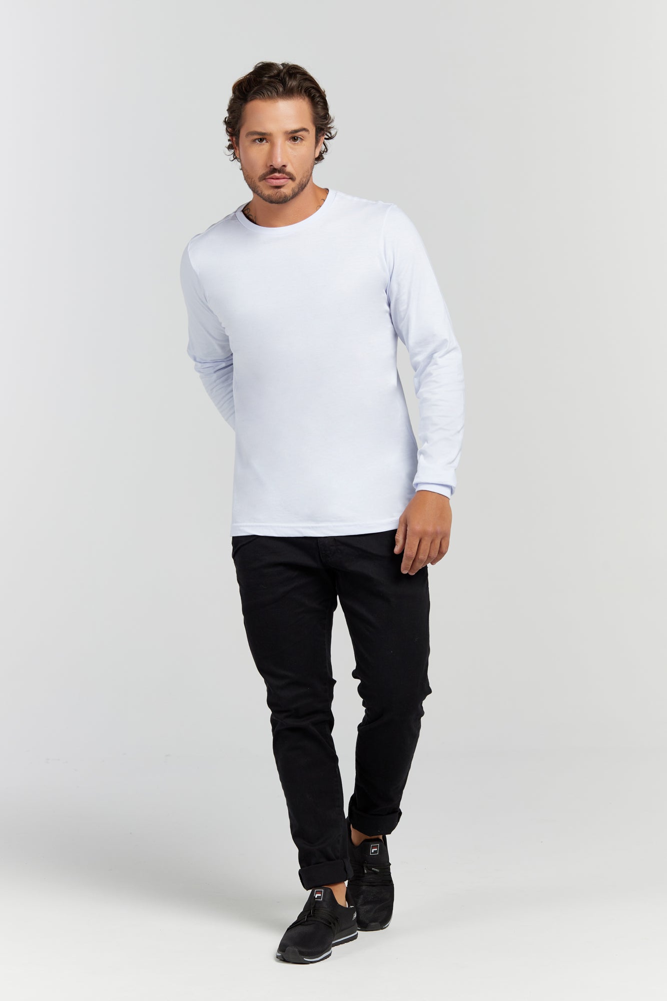 Camiseta Premium Manga Longa Branco