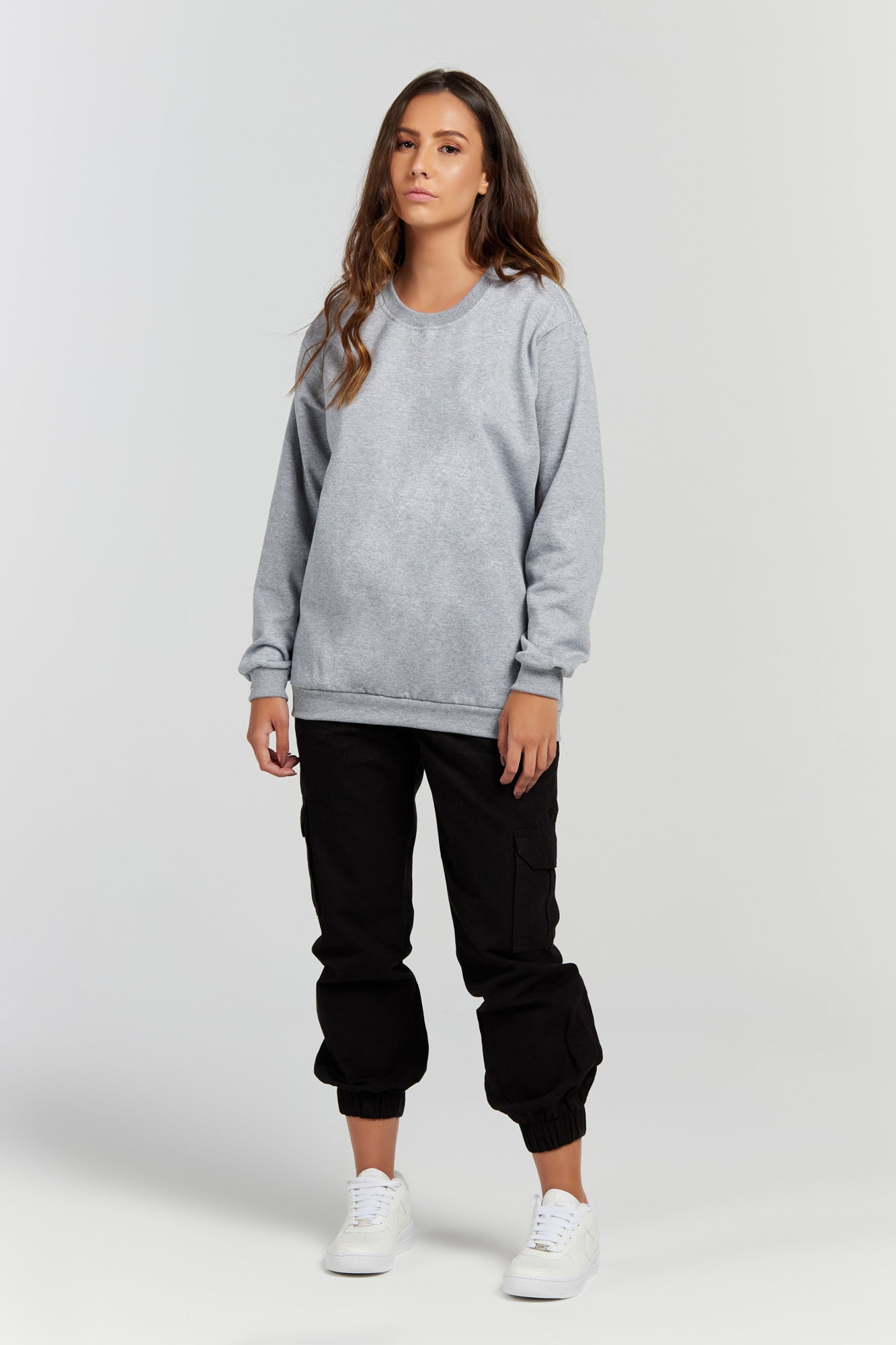 Moletom Blusão Cinza Mescla