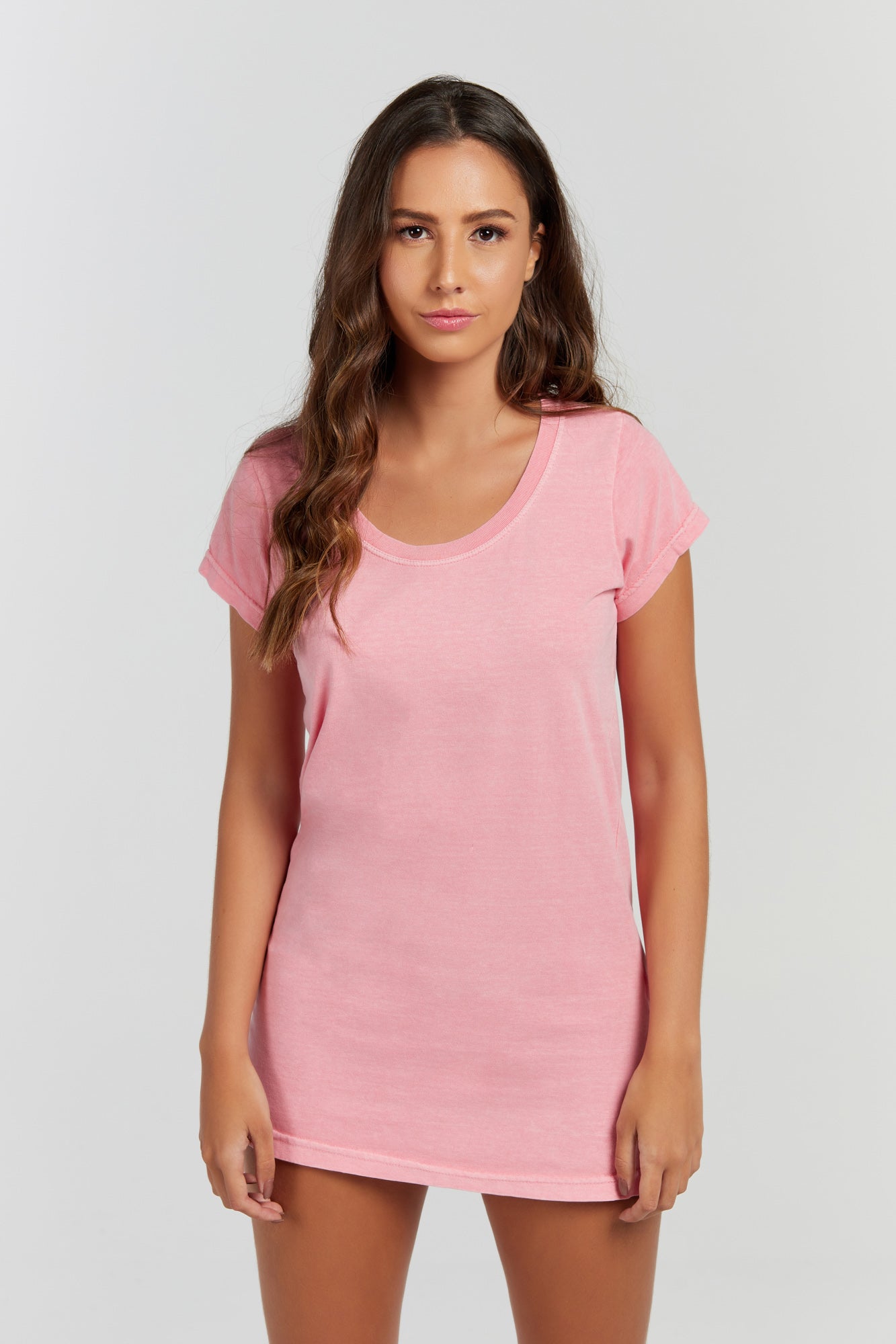Vestido Estonado Rosa Bebê