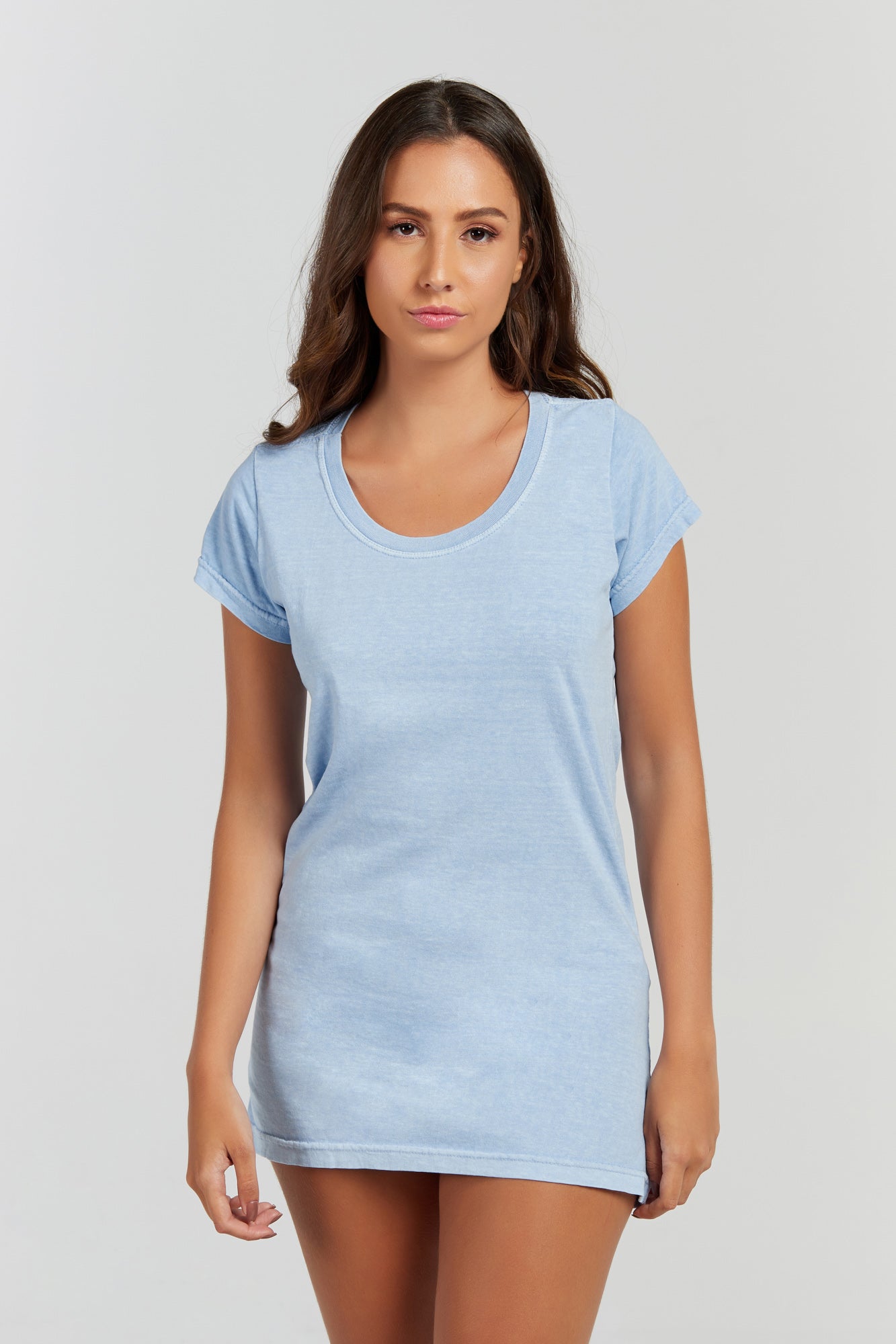 Vestido Estonado Azul Bebê