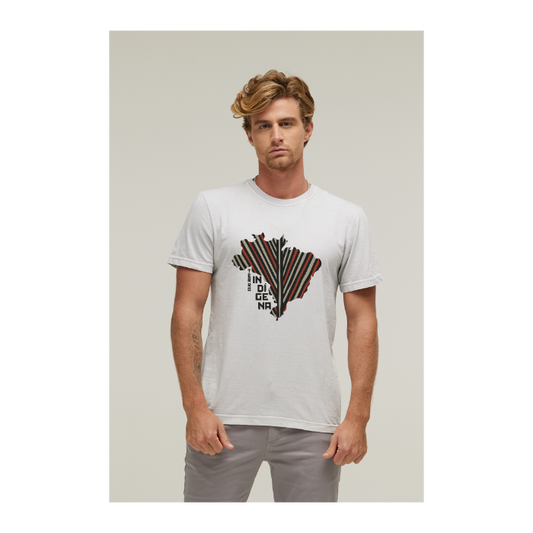 Camiseta Estonada Branco Gelo
