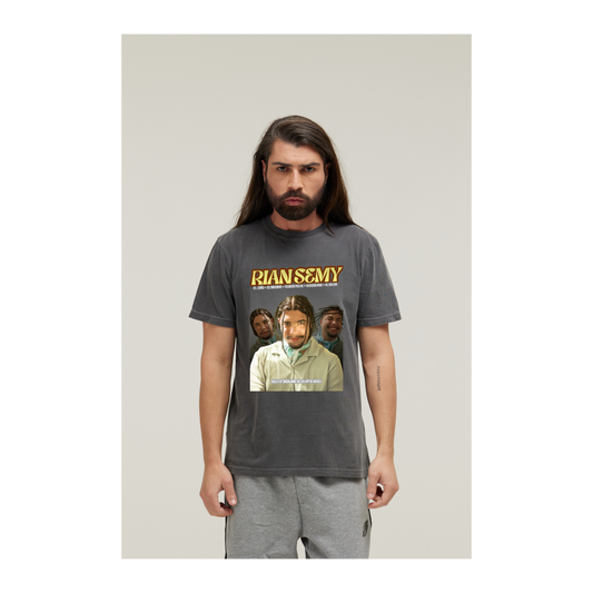 Camiseta Estonada Cinza Chumbo