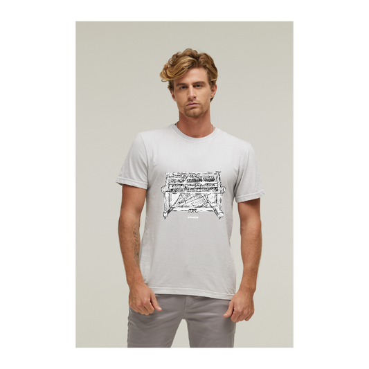 Camiseta Estonada Branco Gelo