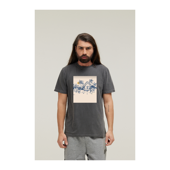 Camiseta Estonada Cinza Chumbo
