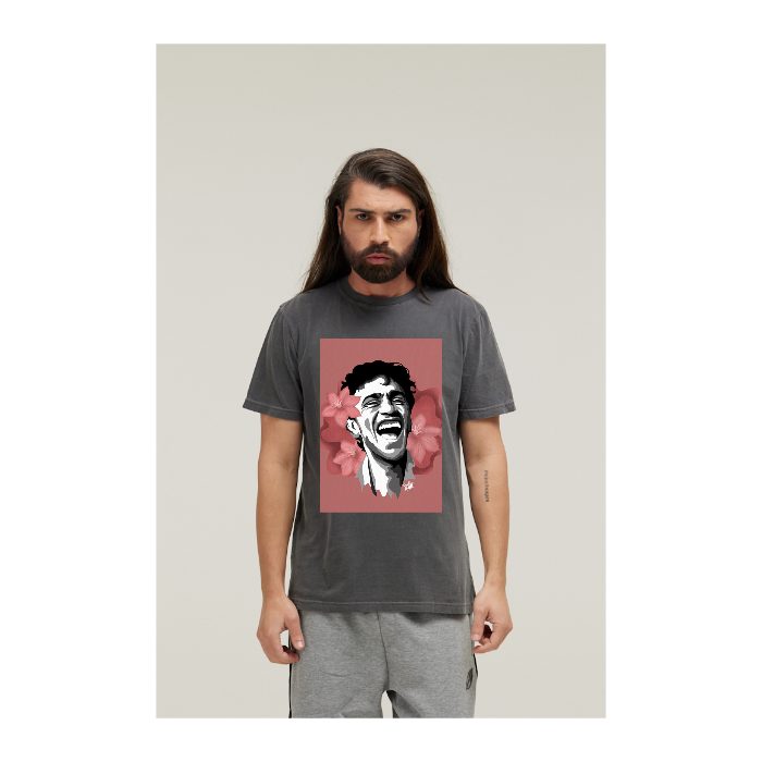 Camiseta Estonada Cinza Chumbo
