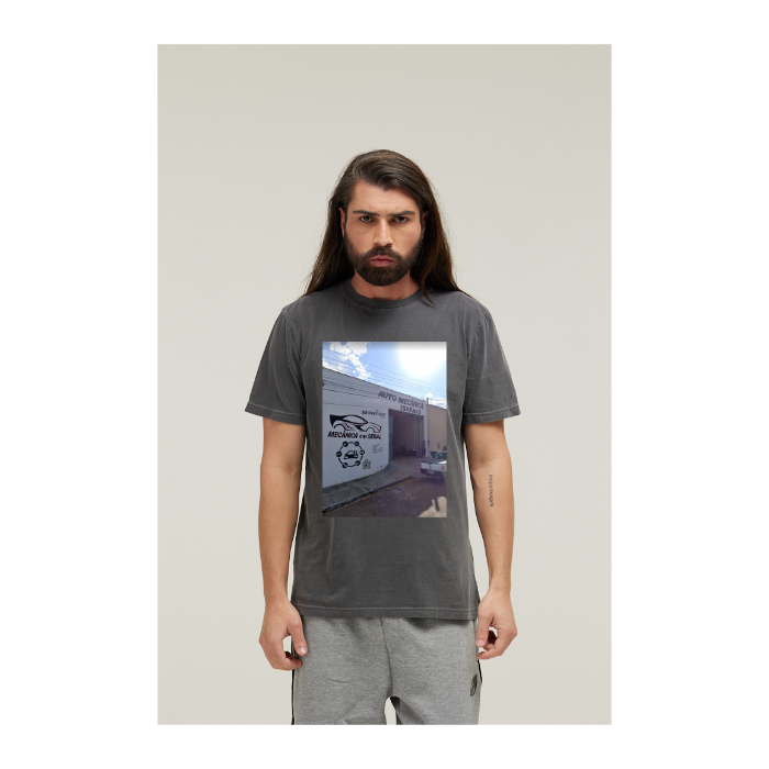 Camiseta Estonada Cinza Chumbo