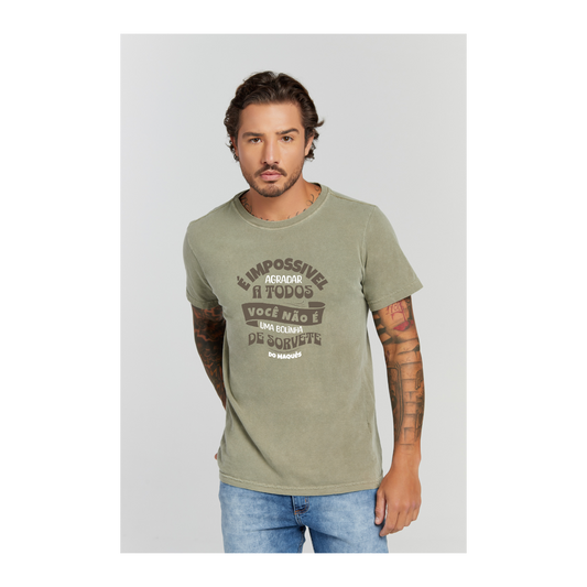 Camiseta Estonada Verde Militar