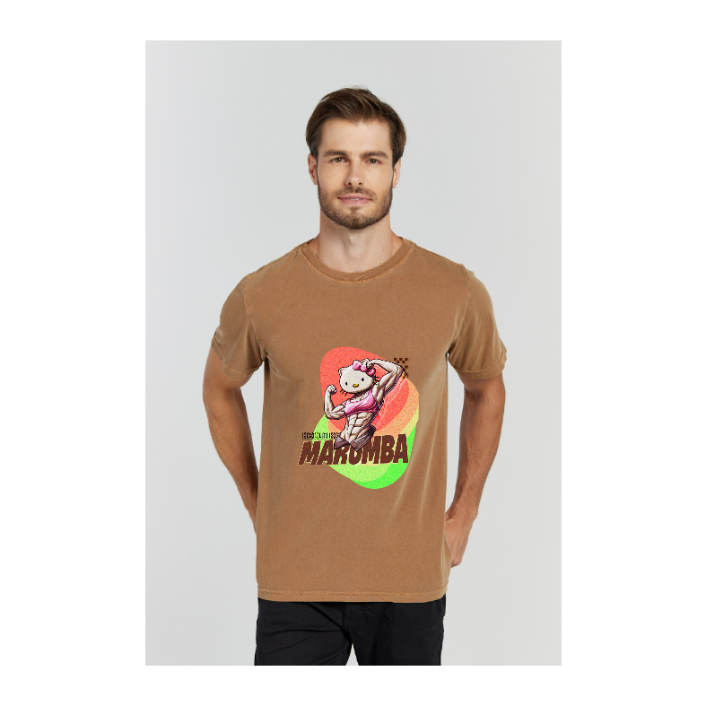 Camiseta Estonada Marrom