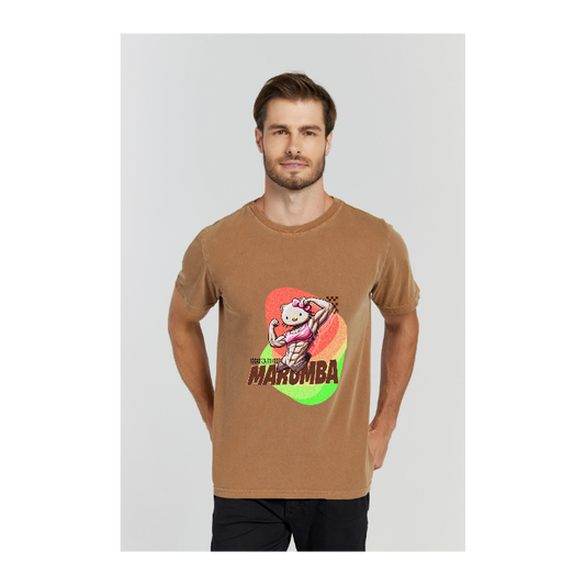 Camiseta Estonada Marrom