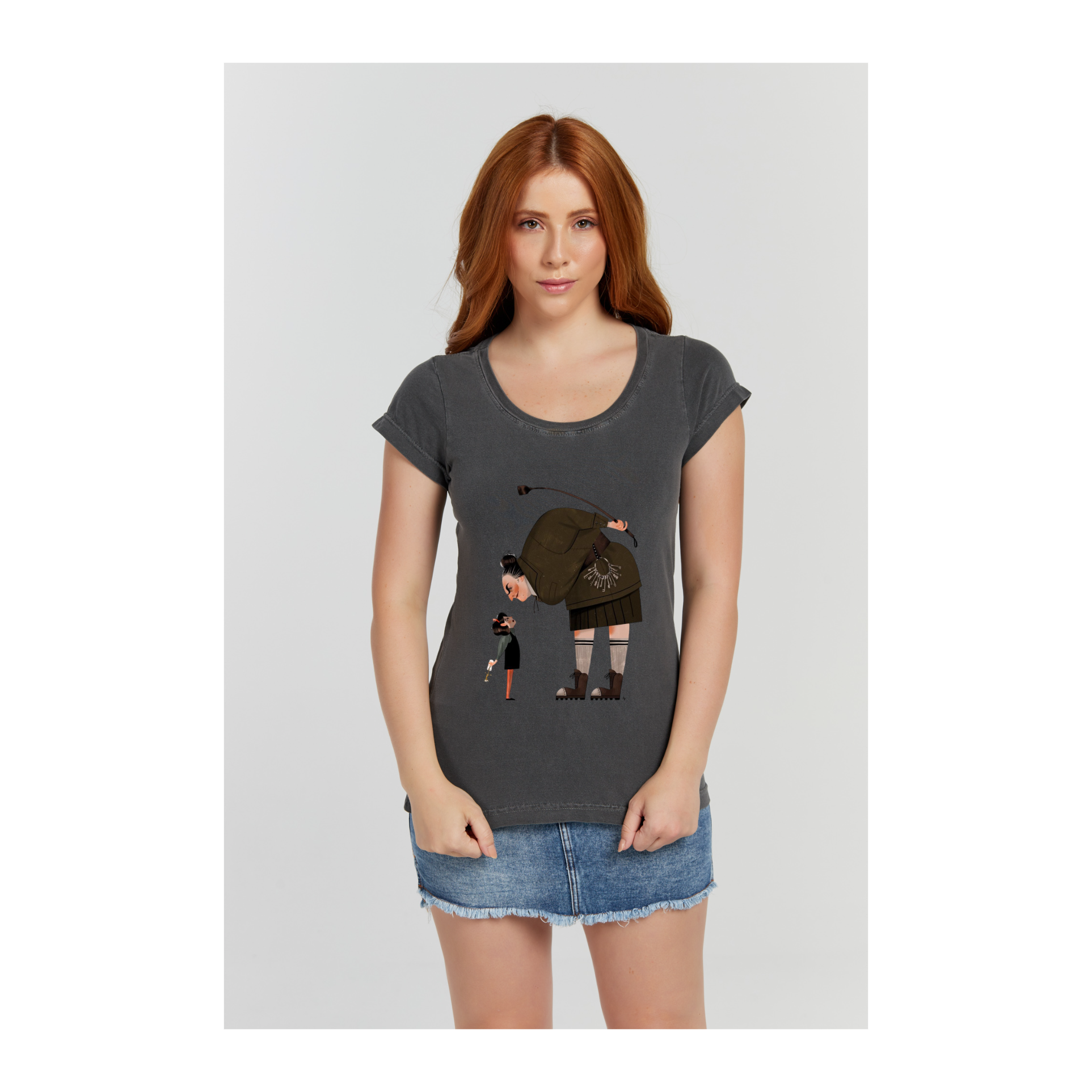 Baby long Estonada Cinza Chumbo